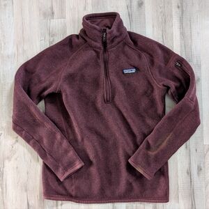 Patagonia Women's Half-Zip Better Sweater Fleece in Burgundy, Medium (B1)